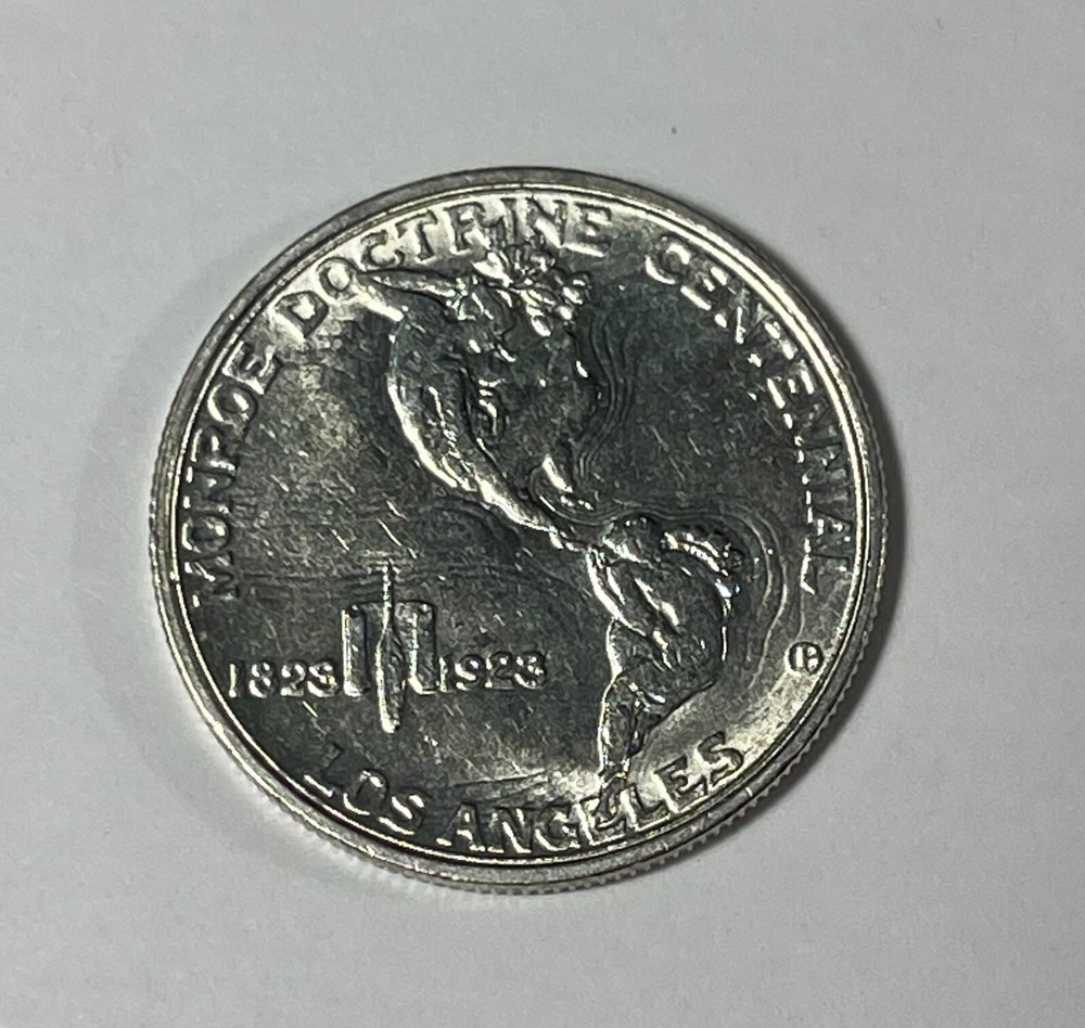 Commem 1923 Monroe 50C (#19252) BU lite scratch