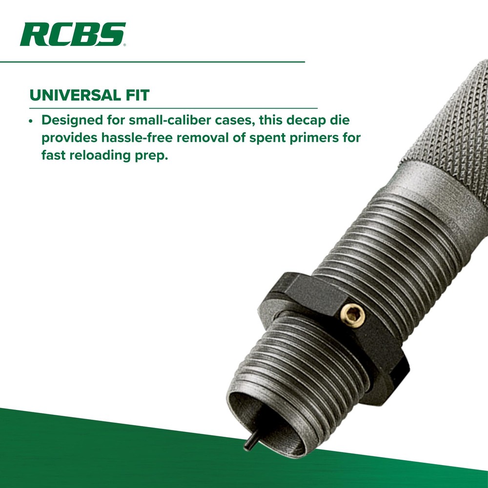 RCBS Decap Die .22-.25 Cal, Universal Decapping for Multi