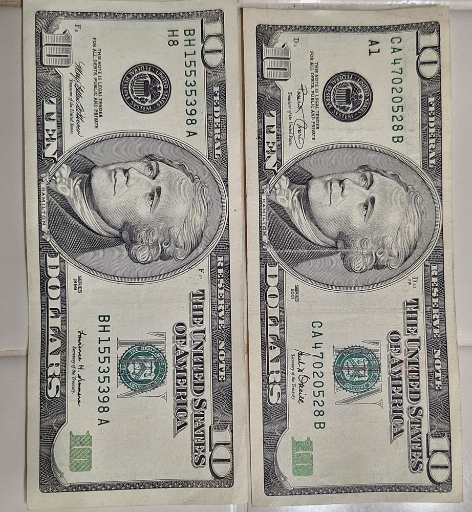 billetes de 10 dolares