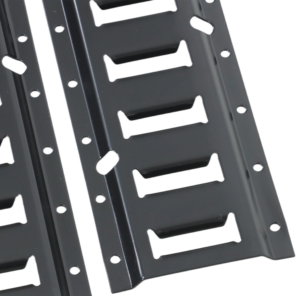 Labwork 8 Pack 4' E Track Tie Down Rail For Garages Vans Galvanized Steel Black