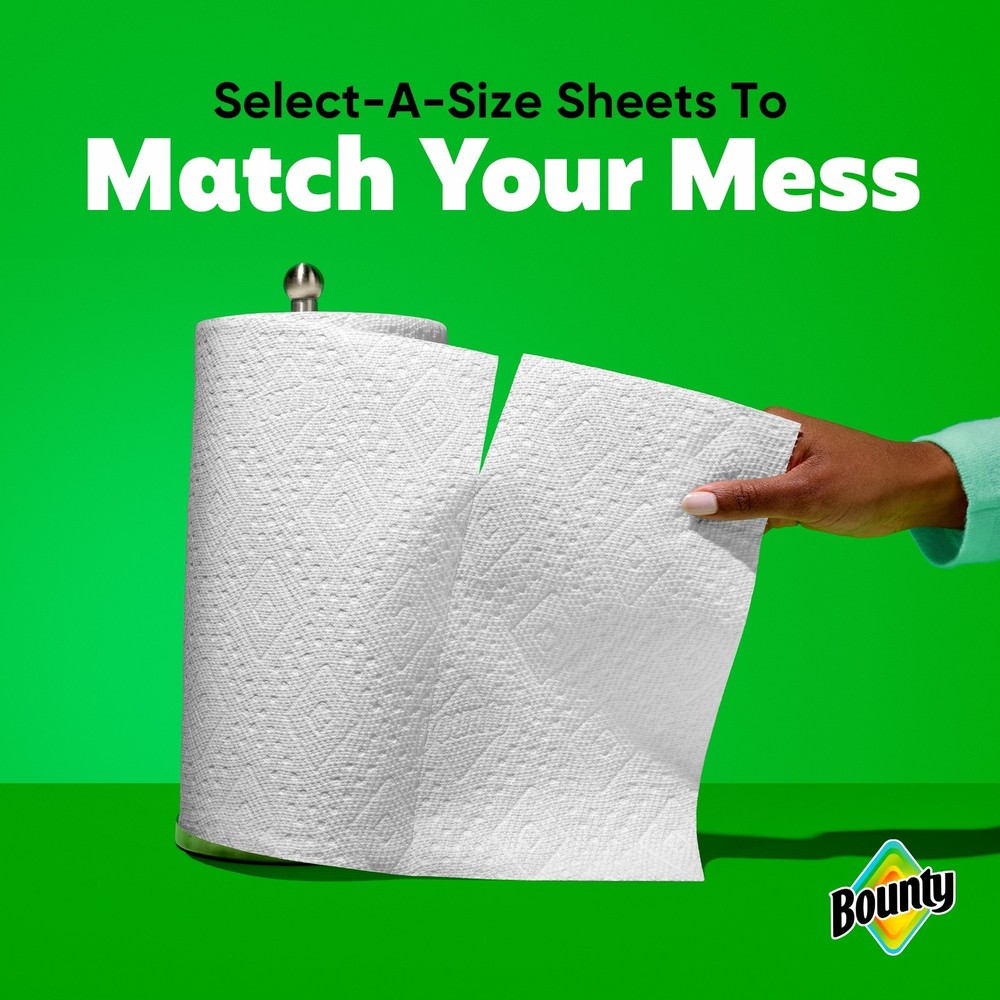 Bounty Paper Towels Select-A-Size White, 6 Mega Rolls, 164 Sheets per Roll