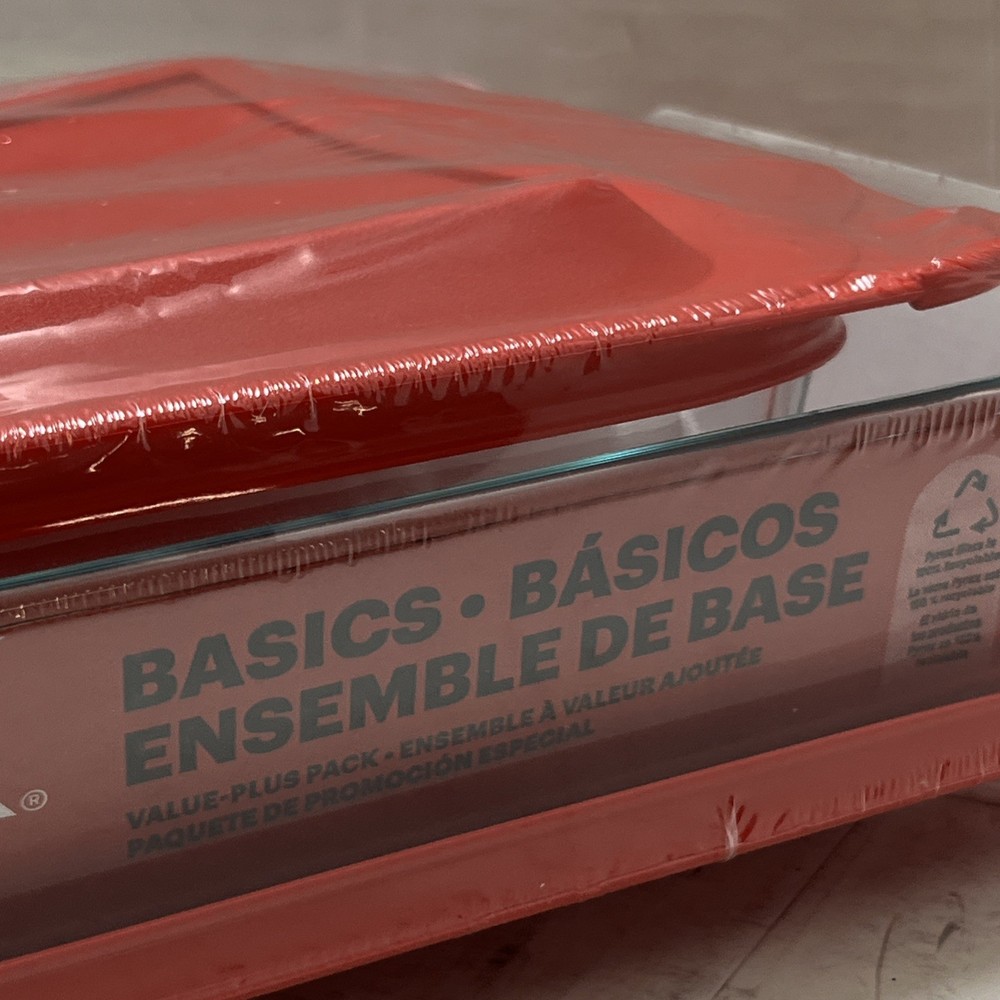 Pyrex Bake It Deep Glassware Set (2 Glassware, 2 Lids)