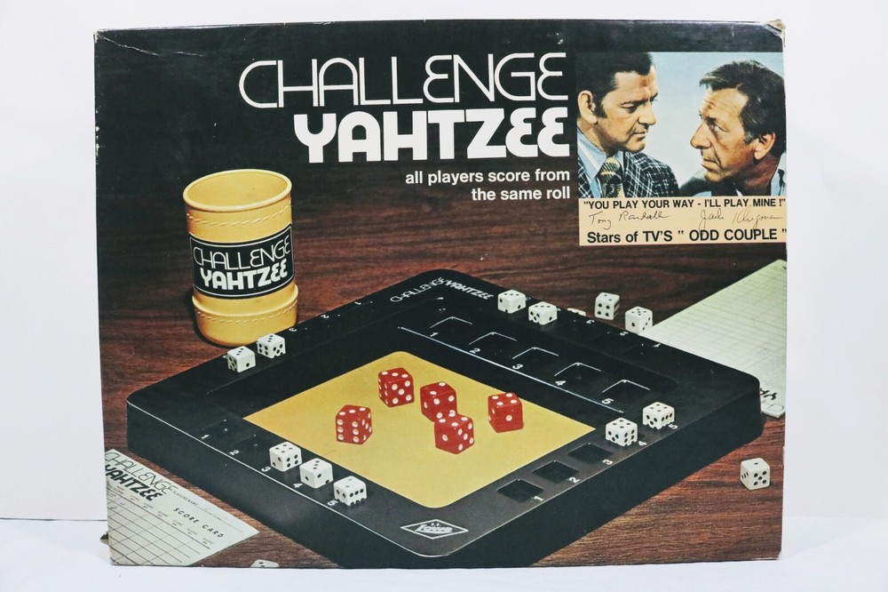 1974 Game Challenge Yatzee The Odd Couple