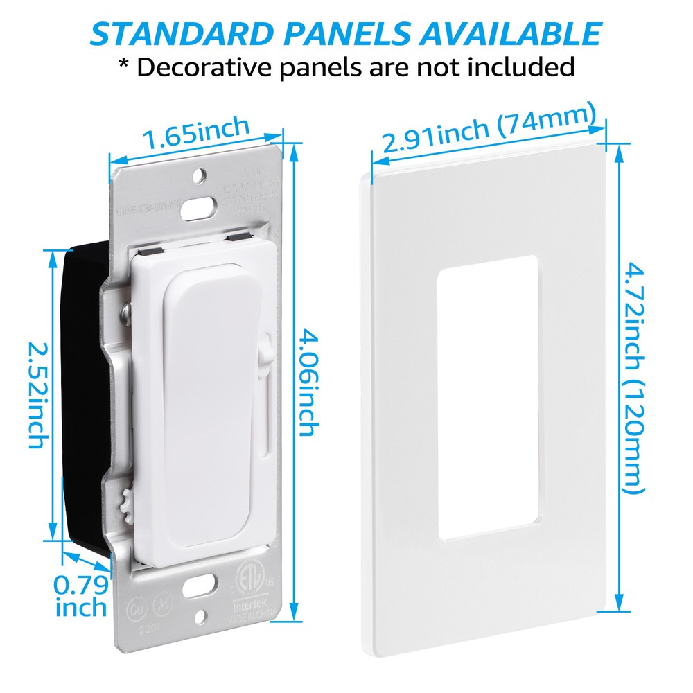 2-Pack 3-Way 0-10V Dimmer Switch 120/277V, Low Voltage Dimmer Light Switch