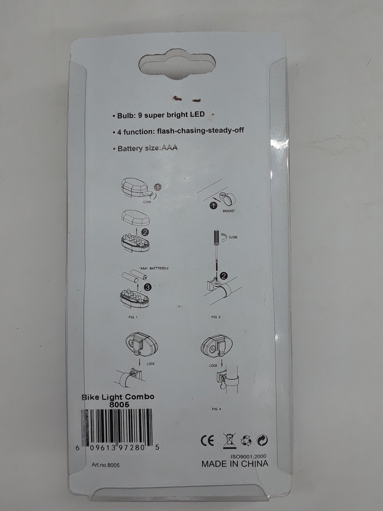 Bright Ideas Bicycle Safety Light Set Combo 8005