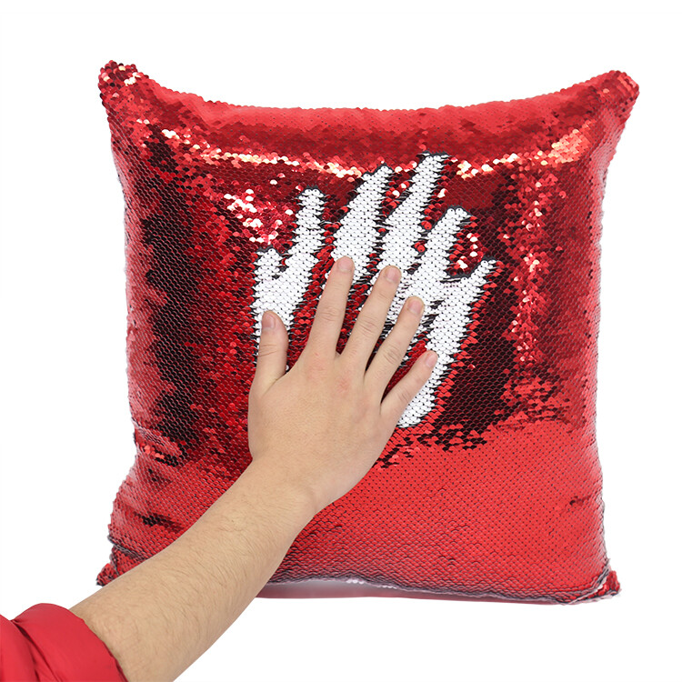 4Pcs Sublimation Blank Reversible Sequin Pillowcase Throw Cushion Cover For DIY