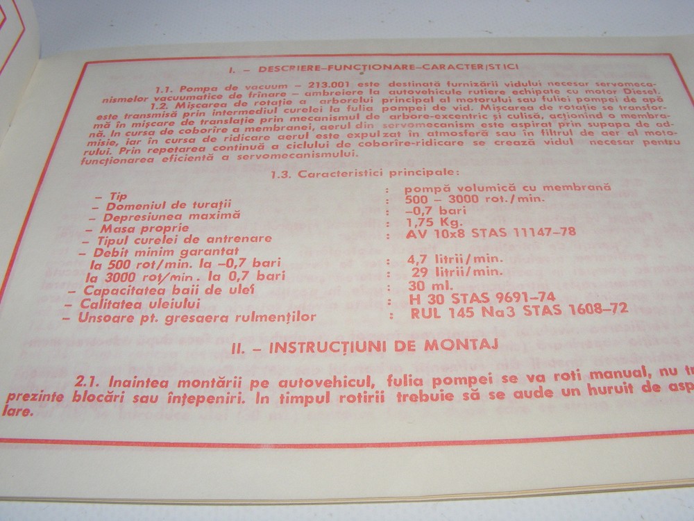 Old Brochure Pump Vacuum 21.001