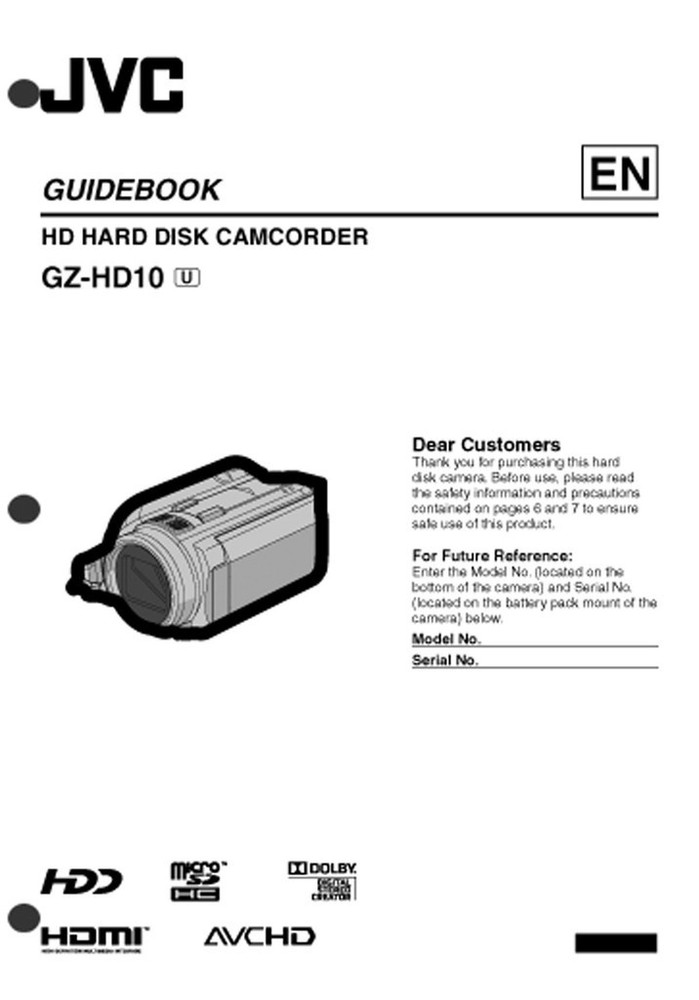 JVC Camcorder Manual Guide