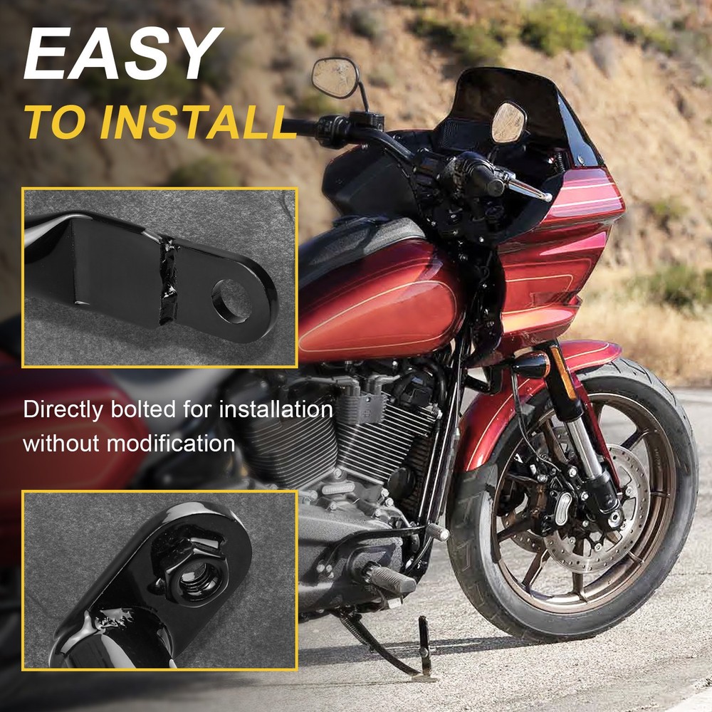 Front Fairing Lower Support Bar Bracket Kit Mount for Harley Softail ST 2022-24
