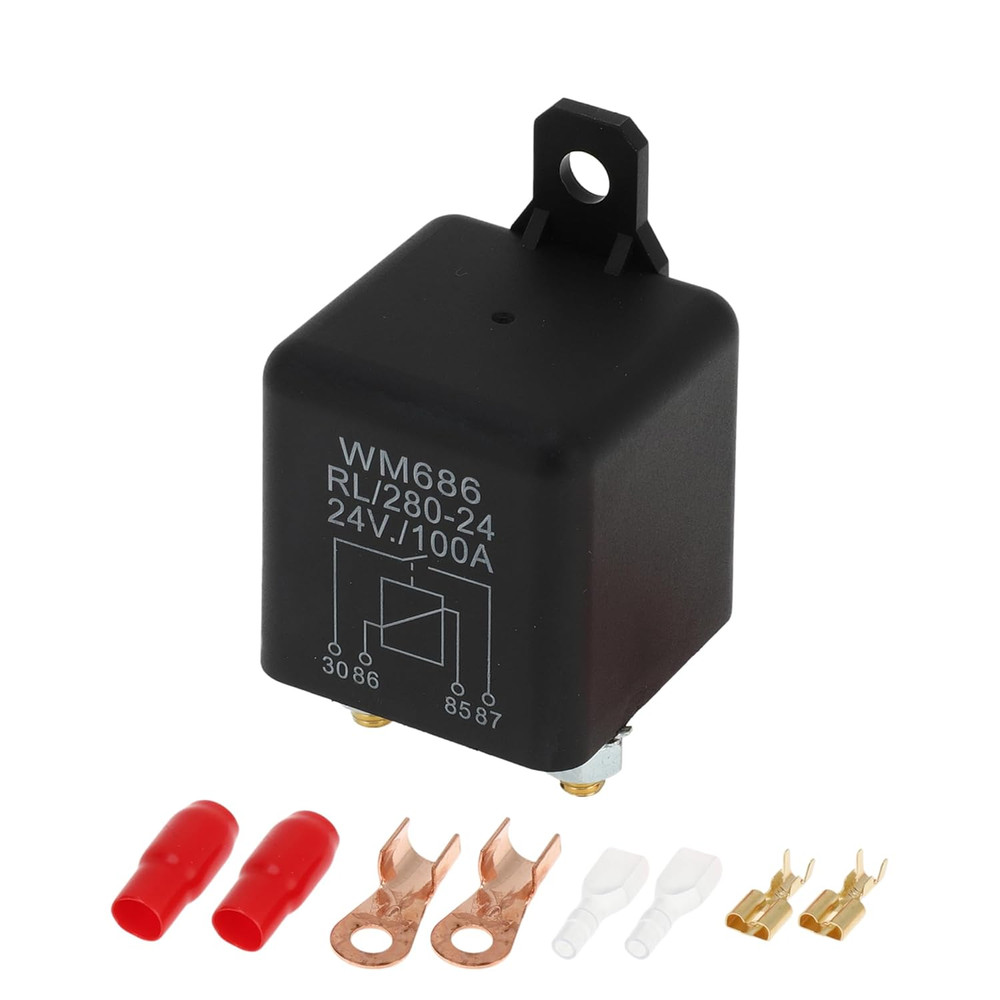 2 Pins 24V 100A Auto Relay Multi Purpose Waterproof Car Relay 1 Set Latching Rel