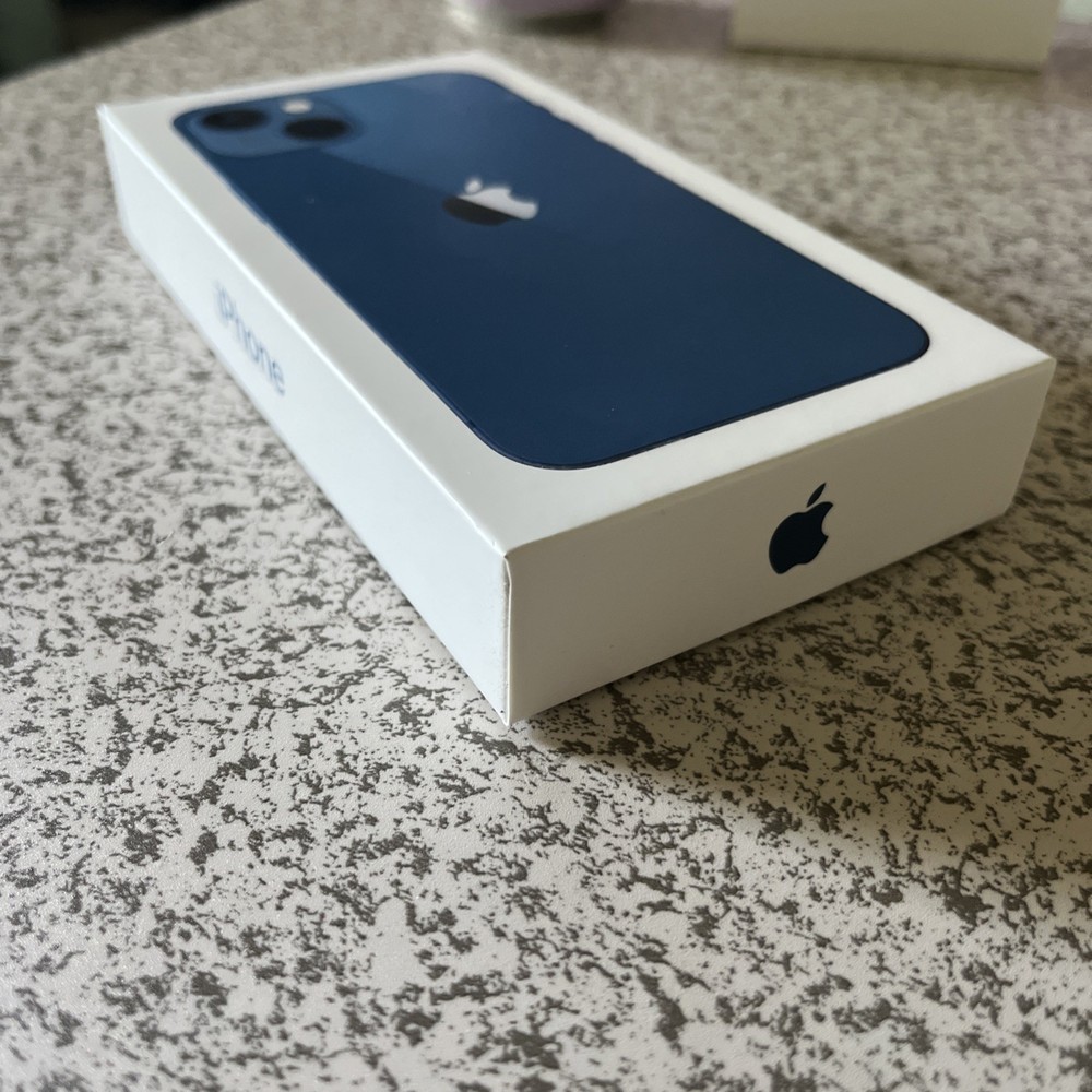 Original Apple iPhone 13 Blue EMPTY BOX Sticker No phone Box Only 2021