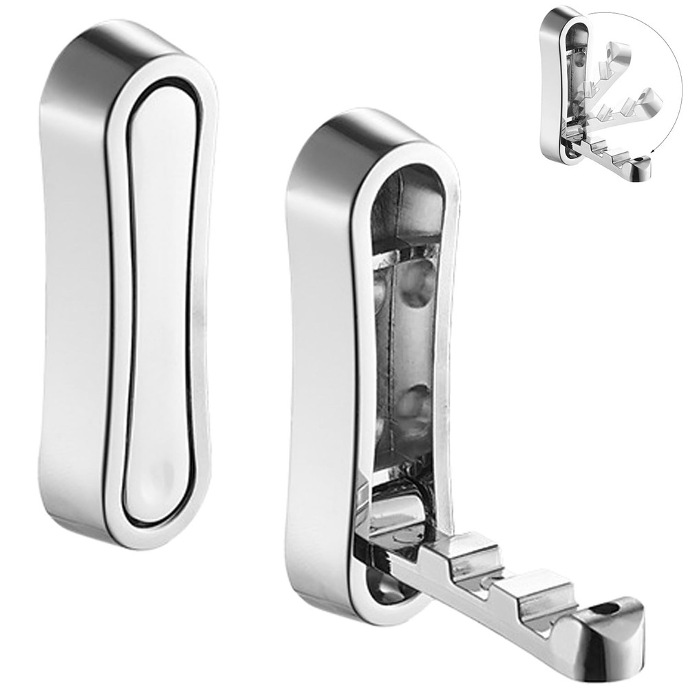 4PCS Foldable Wall Hook, Alloy Flip Down Hook with Screws, Heavy Duty Foldabl...