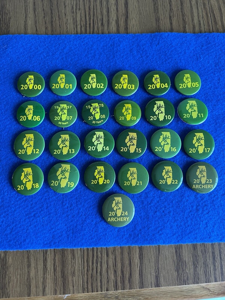 Illinois Deer Pins Archery 2000-2024 New