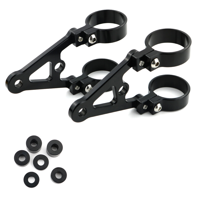 Headlight Mount Bracket Round Ear Head Lamp Holder Fit For 38mm Fork Tubes