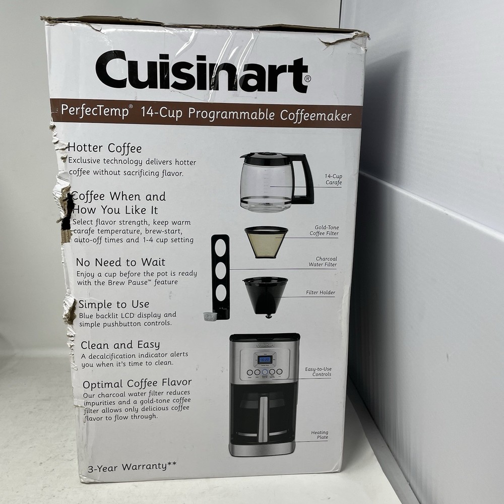 Cuisinart PerfecTemp 14-Cup Programmable Coffee Maker Stainless DCC-3200