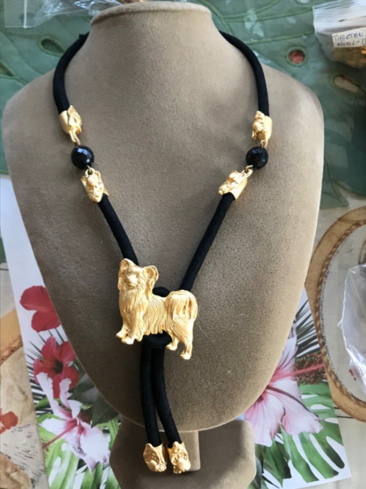 Papillon Leather Necklace (Long)
