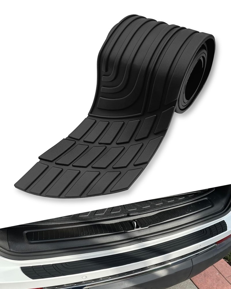 Universal 41 Car Rear Bumper Protector - Rubber Anti-Scratch Accessory