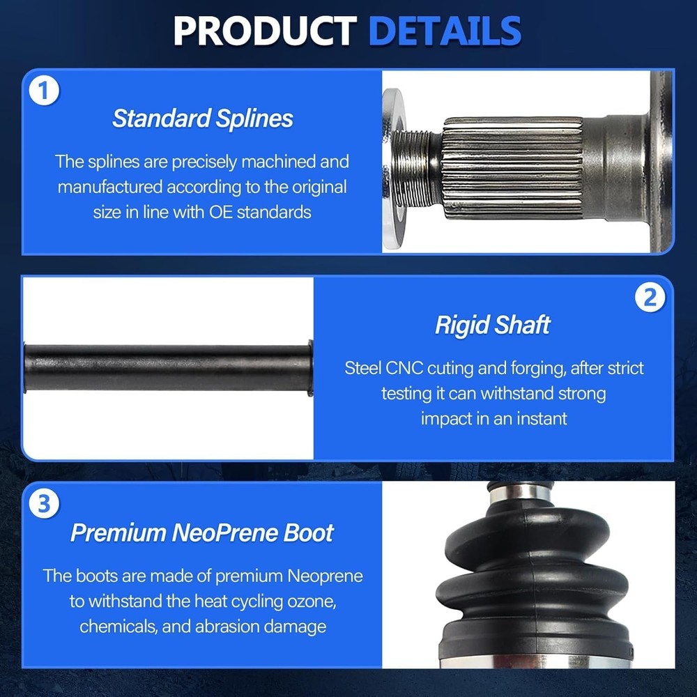 Maxfavor CV Axle Front for Dodge Ram 1500 2002-2011 Pair