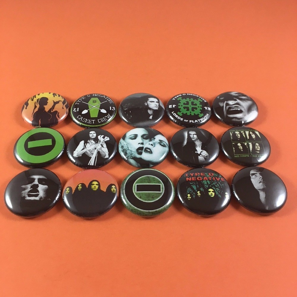 Type O Negative 1" PIN BUTTON lot Peter Steele Goth Punk Metal