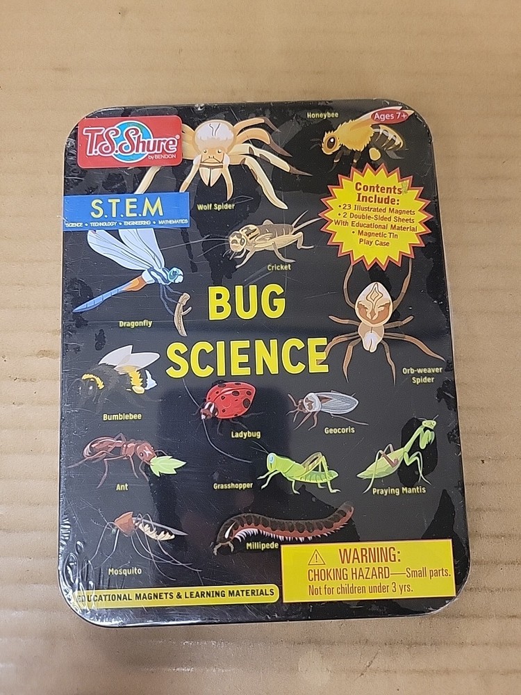 Bug Science S.T.E.M. Educational Learning Magnetic Tin T.S. Shure