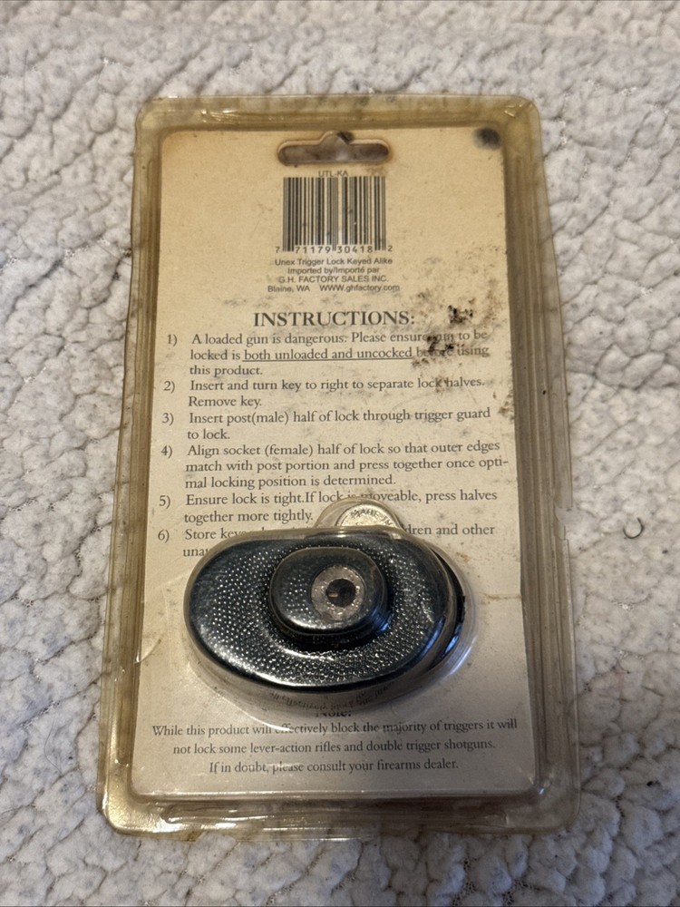 Unex Gun Trigger Lock NEW-SHIPS TODAY!