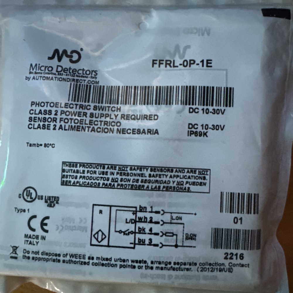 Brand new Micro Detectors FFRL-0P-1E Proximity Switch sensor