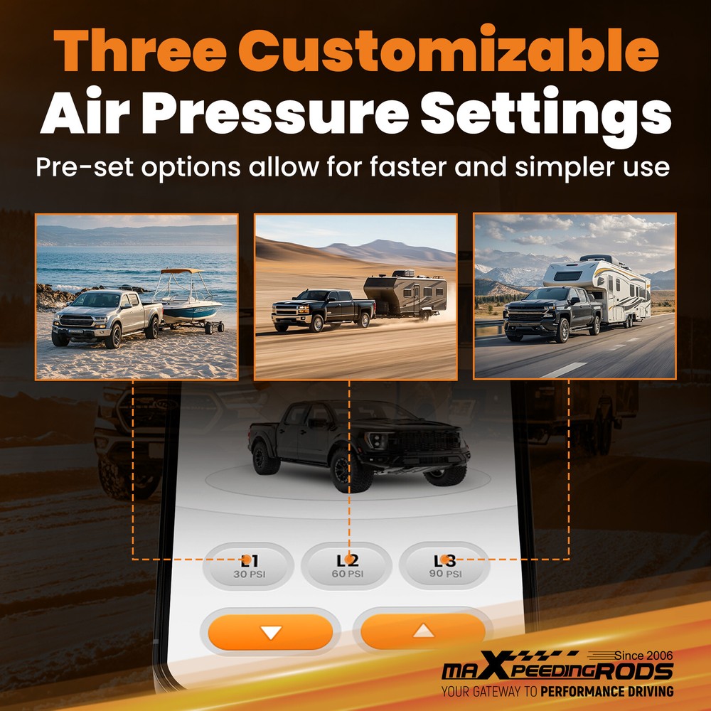 Wireless Air Suspension Controller Kit Remote Control FOR PICKUPS AND VANS