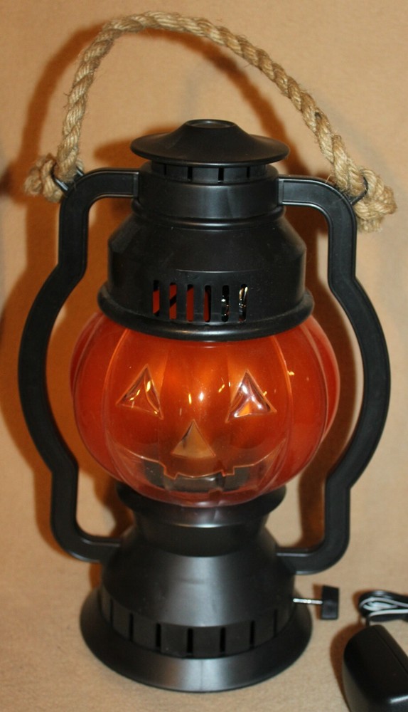 Jack 'O Lantern Electric Flaming Light Up Lantern 11"