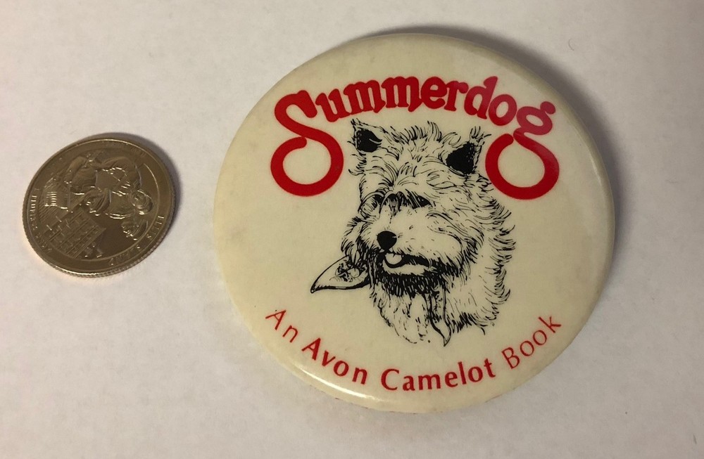 Summerdog An Avon Camelot Book Button Pin