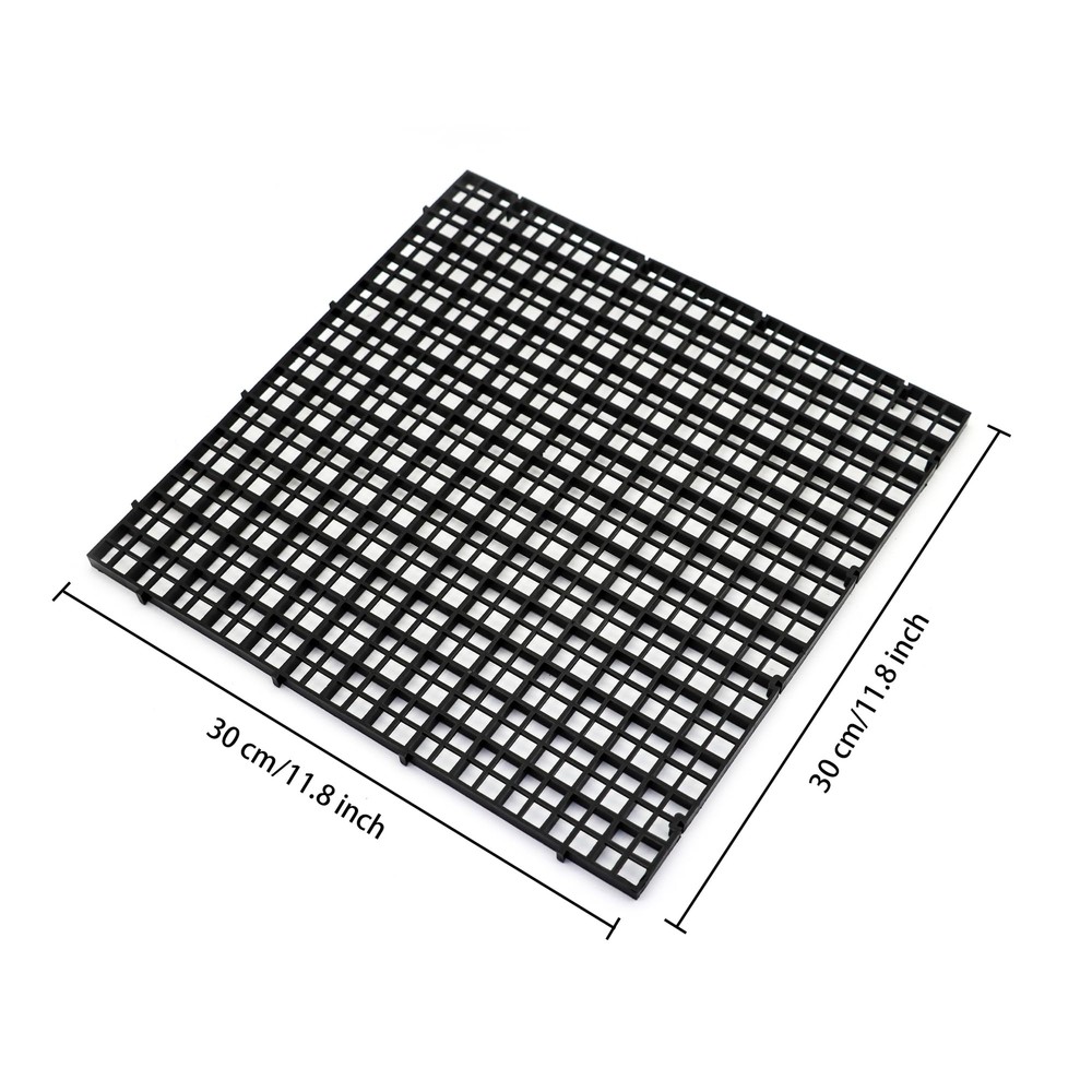Aquarium Fish Tank Bottom Isolation 8 Pcs Plastic Egg Crate Grid Divider Tray...