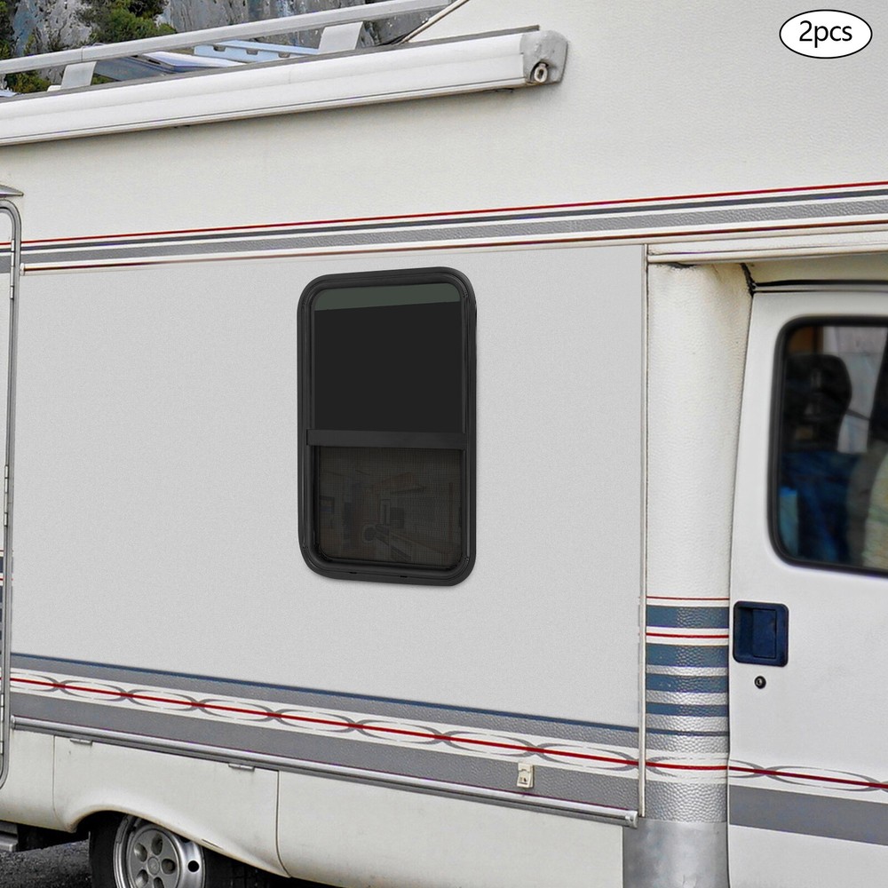 2 PCS RV Window Black Rectangular RV Windows RV Vertical Slide Window Modern