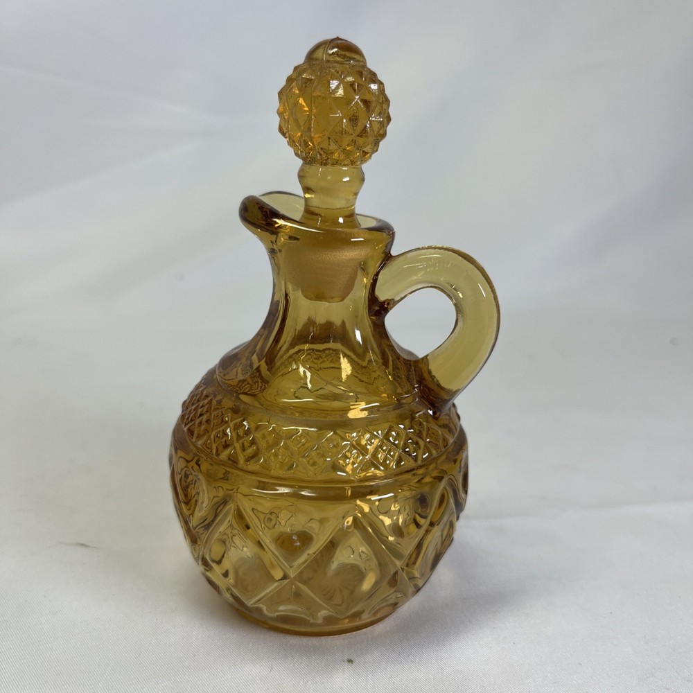 Imperial Cape Cod Amber Cruet w/ Stopper 5.25"