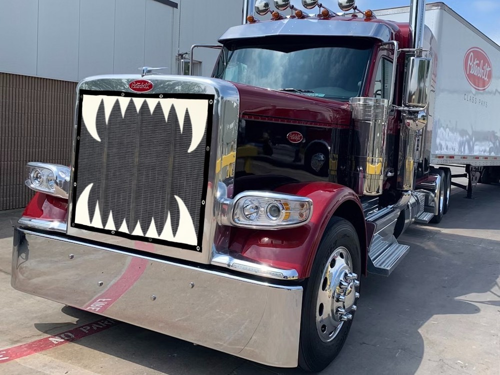 Premium GrilleAdz Jaws Bugscreen for Peterbilt 589