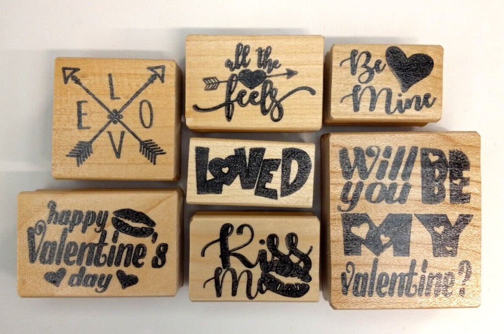 Valentine's rubber stamp set