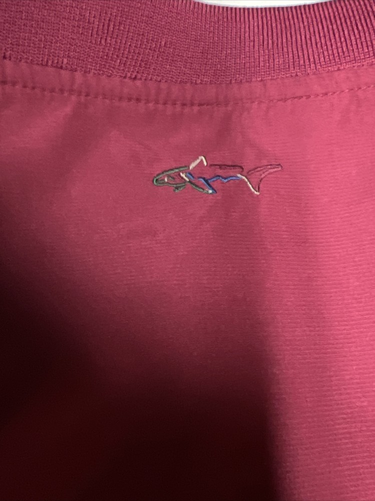 Greg Norman Golf Pullover lined Jacket Men’s XLT red zippered pockets EUC