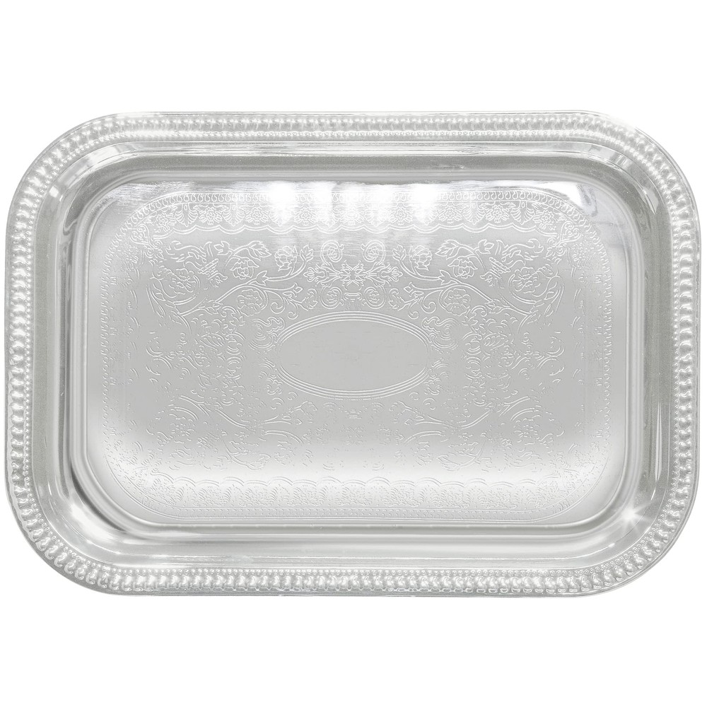 Rectangular Tray 18 by 12-Inch Chrome 18" x 12"