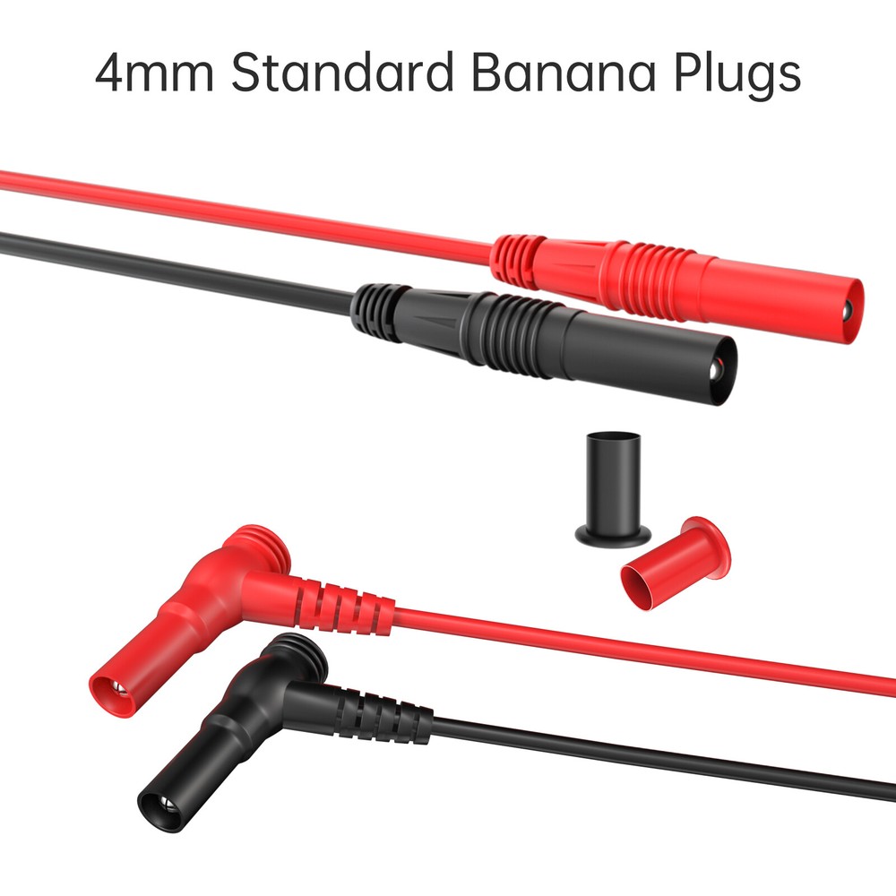 25-Piece Silicone Multimeter Test Leads Kit with Replaceable Probes