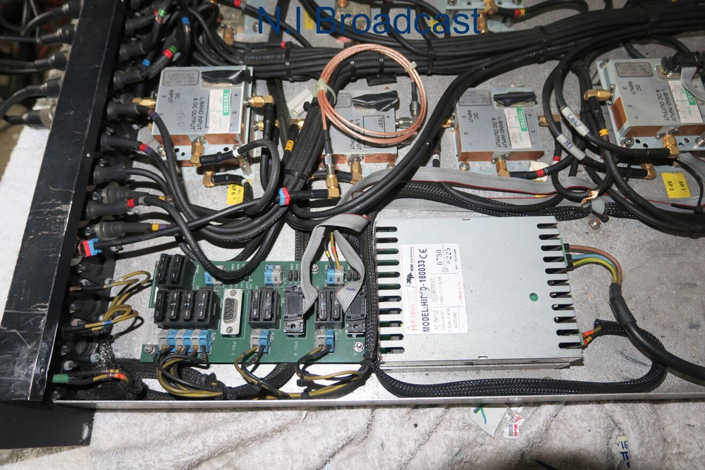 Sat truck DSNG / RF interface panel with l band units etc