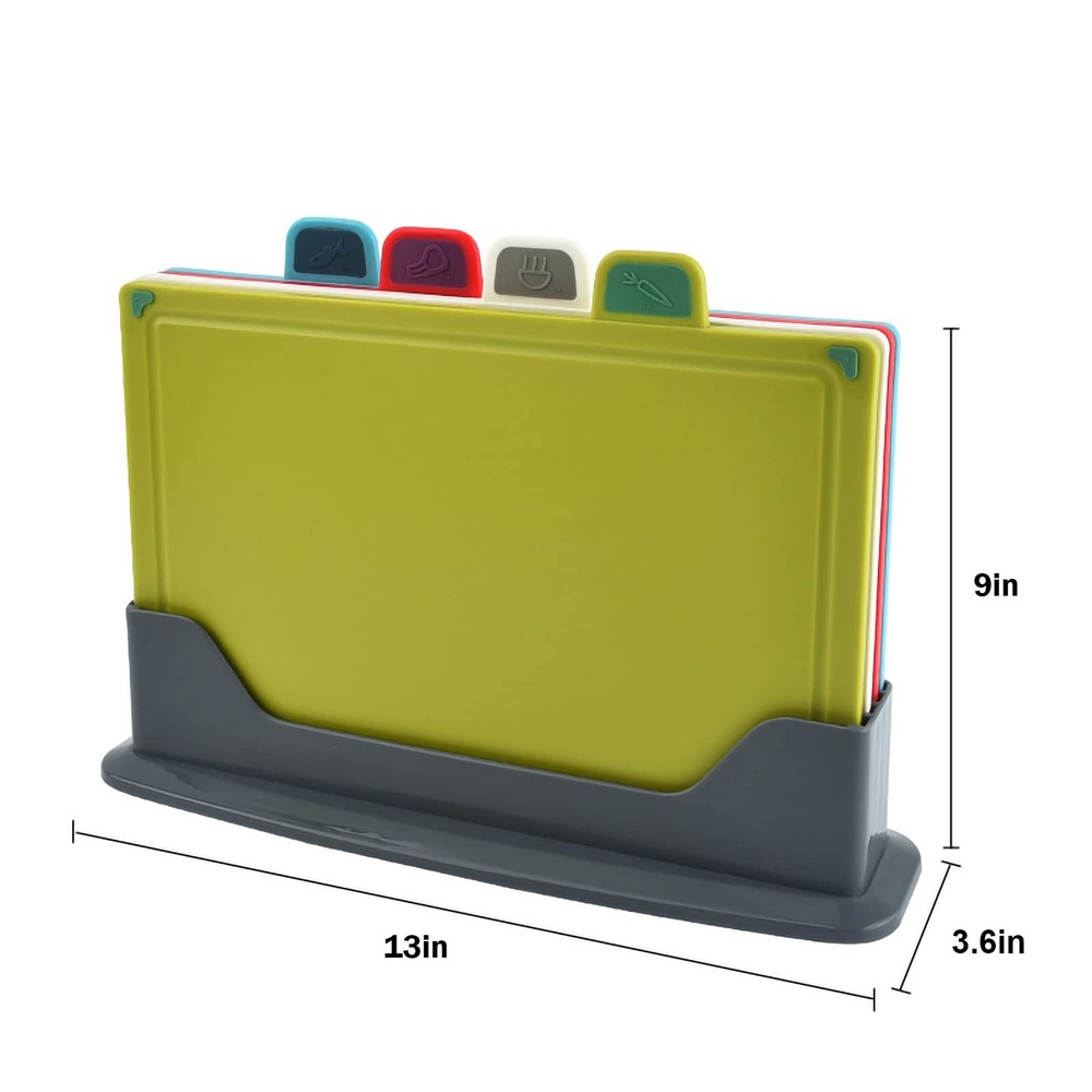 Plastic Cutting Board With Storage Shelf.thicker Chopping Board Set With Color C