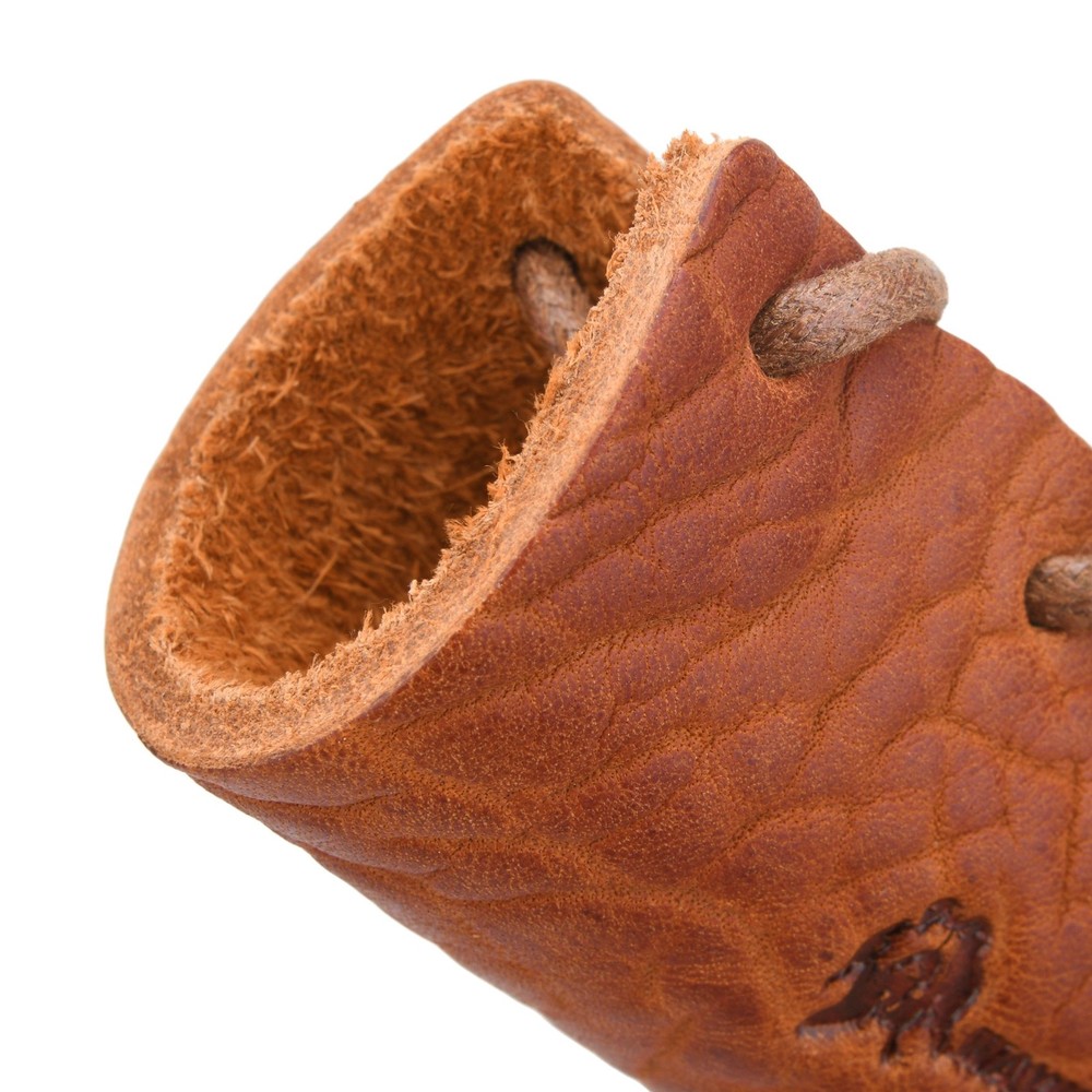 Brown Leather Garden Pick Axe Handle Guard Collar Camping Axe Protector Covers