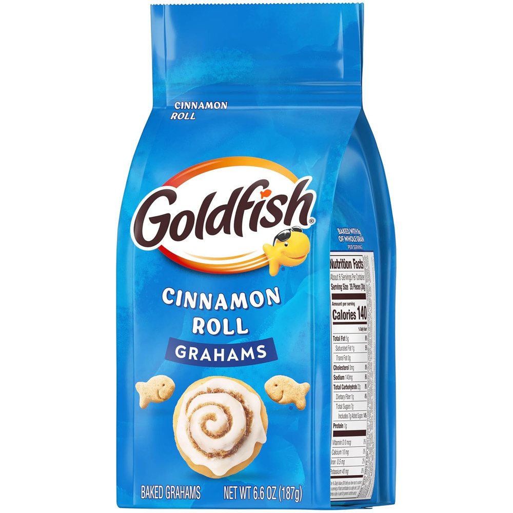 Grahams Cinnamon Roll Baked Snack Crackers, 6.6 Oz Bag