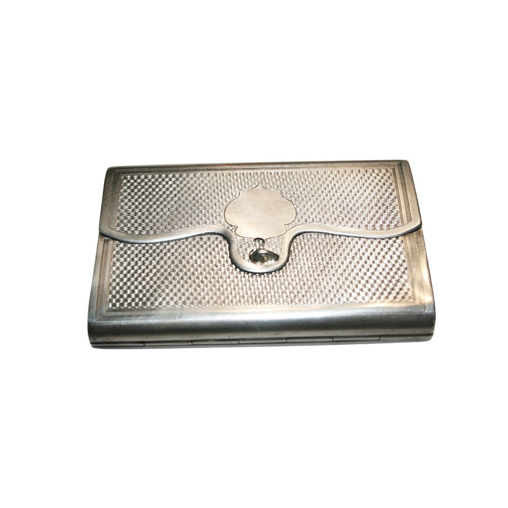 c1857 Imperial Russian 84 Silver Double Hinged Cigarette Case