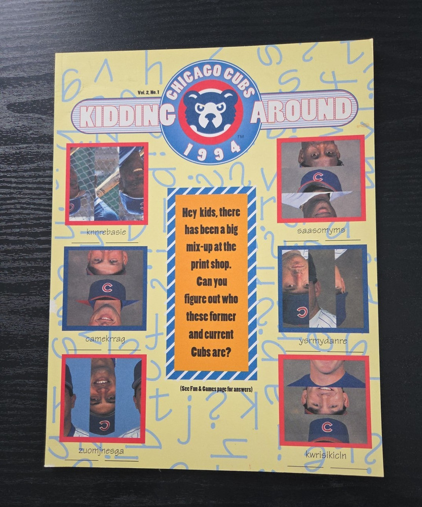 Chicago Cubs 1994 Kidding Around Activity Book