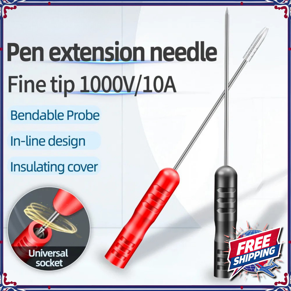 T2003 Pen Extension Needle 1 Pair Probe Test Fine Bendable Tip Tool 1000V/10A