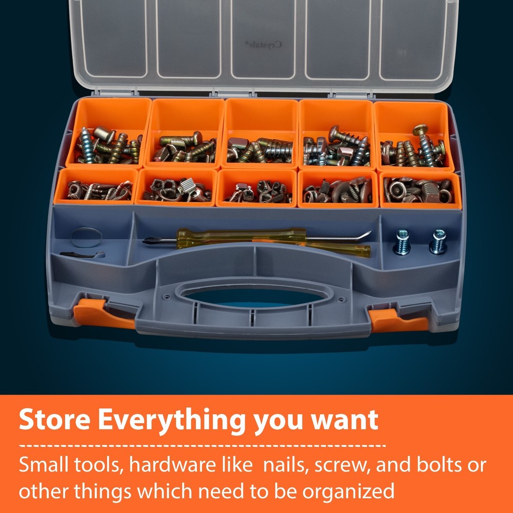 31 Double Sided Compartment Storage Box Storage Screw Tool Organiser Carry Case