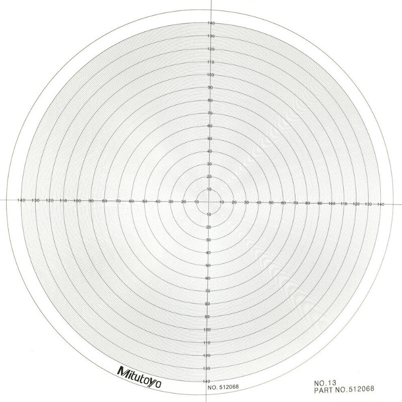 Optical Comparator Chart for Profile Projector Overlay Chart for 512068