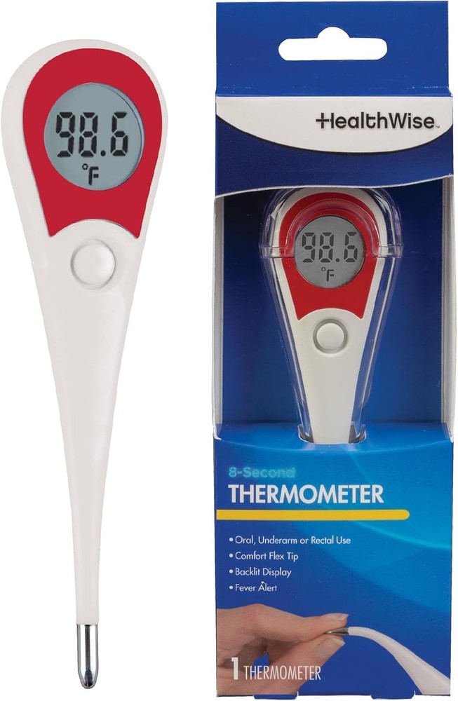 Healthwise Digital Thermometer | 8-Second Readout | Jumbo Balit Display