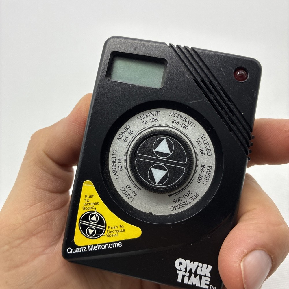 Qwik Time Electronic Quartz Metronome 1995 Tested Works (needs batteries)