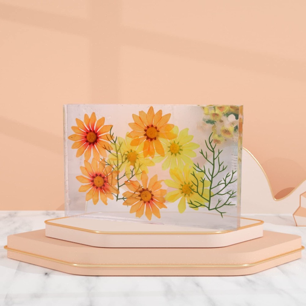 3 Pcs Rectangular Silicone Molds for Resin, Large Resin Mold Glossy Deep Square