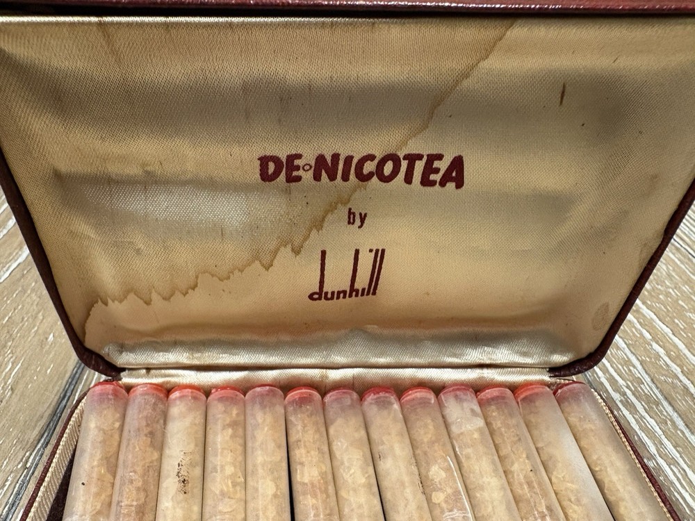 RARE Dunhill Cigarette Holder & Crystal Filter Set ~ Red De-Nicotea Case
